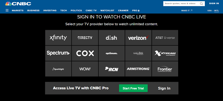 Watch cnbc live on sale free