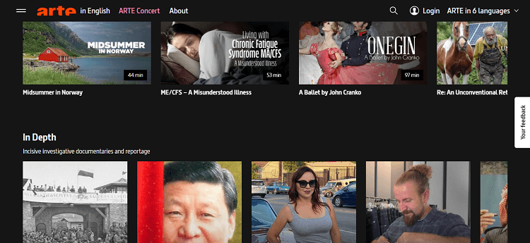 ArteTv-homepage