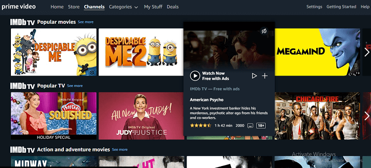 imdb-tv-interface