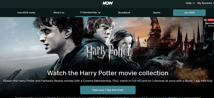 Stream harry potter online movies free