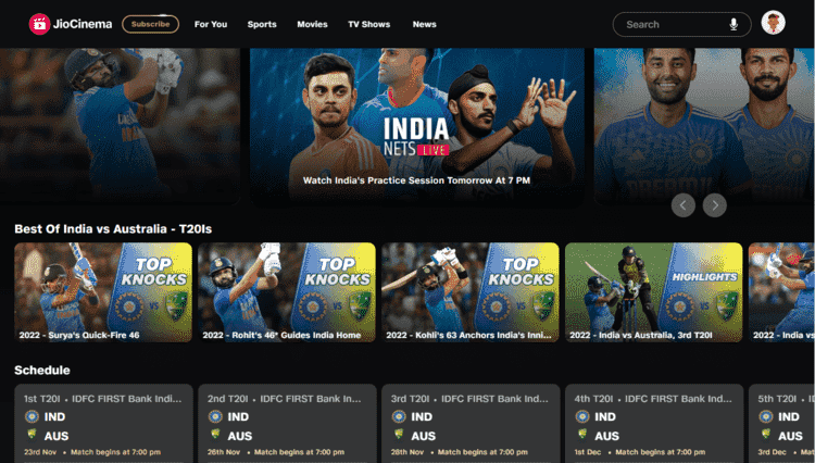 watch-india-vs-australila-series-live-in-ireland-jiocinema