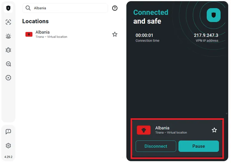 Surfshark-VPN-Albania-Server